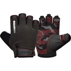 RDX T2 Gewichtheberhandschuhe schwarz/rot L