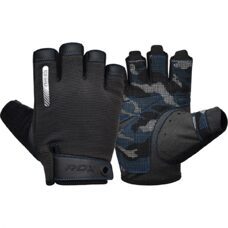 RDX T2 Gewichtheberhandschuhe schwarz/blau S