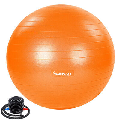 Gymnastikball 55 cm Orange mit Fusspumpe