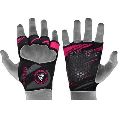 RDX Krafttraining-Handschuhe R1 rosa XS-S